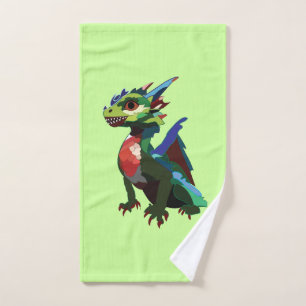 Colourful Dragon Art Hand Towel
