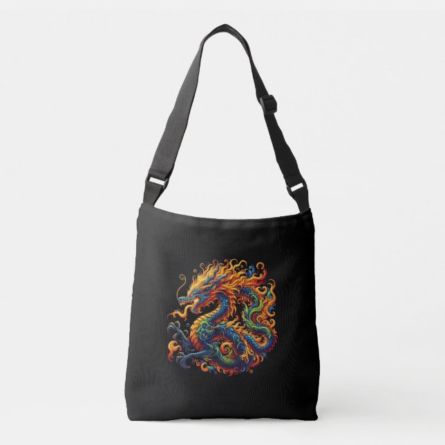 Colourful Dragon Crossbody Bag (Front)