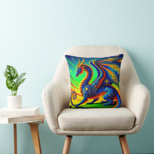 Colourful Dragon Cushion