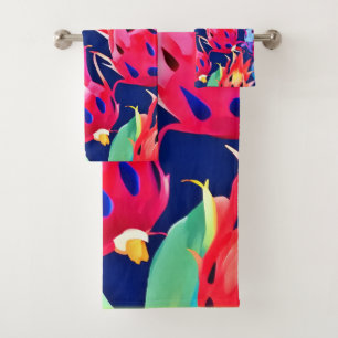 Colourful Dragon Fruit Bath Towel Set