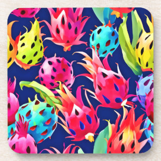 Colourful Dragon Fruit Coaster