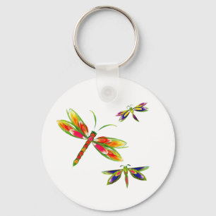 colourful dragonflies keychain