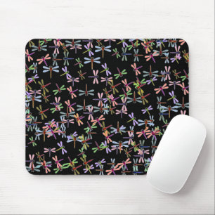 colourful dragonflies mouse pad