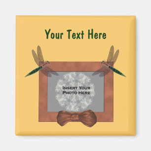 Colourful Dragonflies Photo Magnet