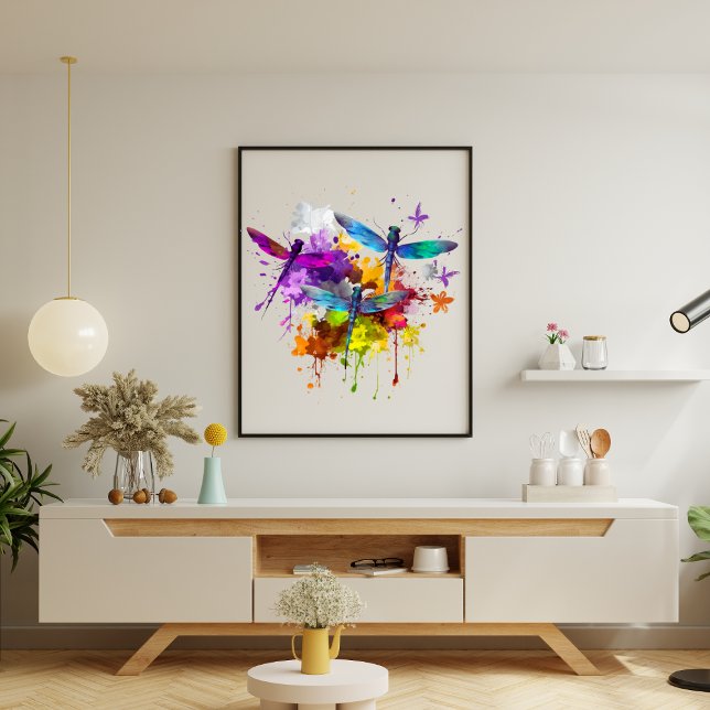 Colourful Dragonflies Poster (Creator Uploaded)