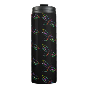 Colourful dragonflies thermal tumbler