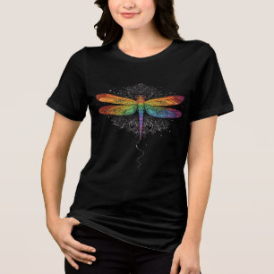 Colourful Dragonfly Aesthetic Graphic T-Shirt Tri-Blend Shirt