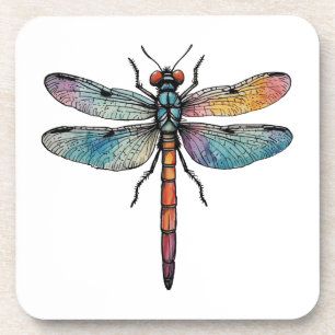 Colourful Dragonfly Coaster