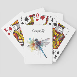 Colourful Dragonfly customisable Playing Cards