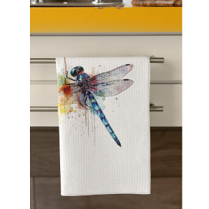 Colourful Dragonfly customisable Tea Towel
