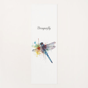 Colourful Dragonfly customisable Yoga Mat