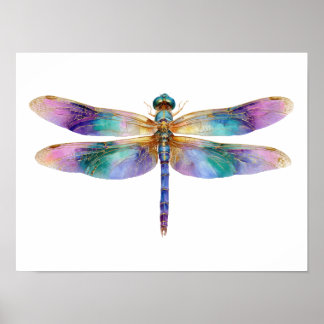 Colourful Dragonfly – Iridescent Nature Art Poster