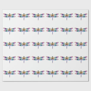 Colourful Dragonfly – Iridescent Nature Art Wrapping Paper