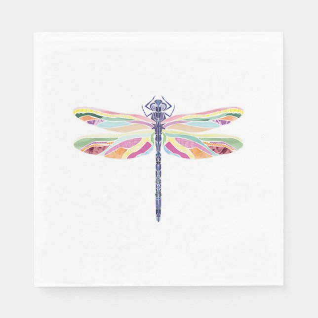 Colourful dragonfly  napkin (Front)
