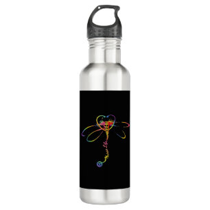 Colourful dragonfly Nurse life gift  710 Ml Water Bottle