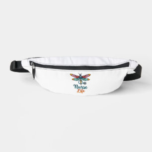 Colourful dragonfly Nurse life T-Shirt (2) Bum Bags