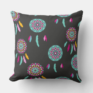 colourful dreamcatcher pillow