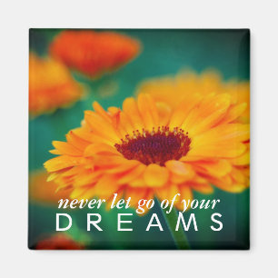 Colourful "Dreams" Wildflower Inspirational Magnet