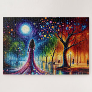 Colourful dreamscape abstract fantasy gradient jigsaw puzzle