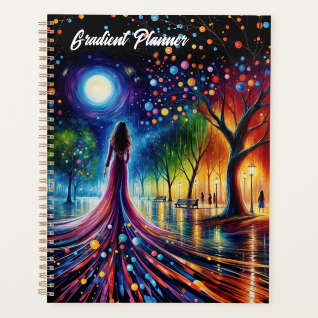 Colourful dreamscape abstract fantasy gradient planner (Front)