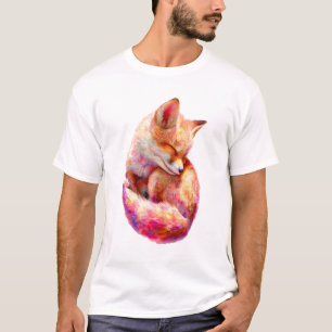 Colourful Dreamy Sleeping Fox Men T-Shirt