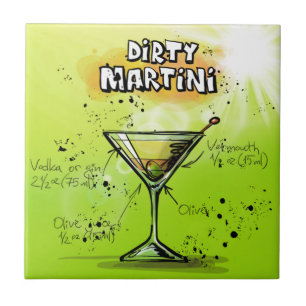 Colourful Drink Cocktail Recipe Dirty Martini Tile
