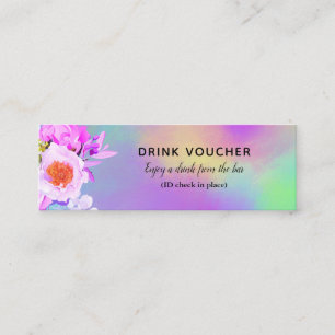 Colourful Drink Voucher Tickets for Bar