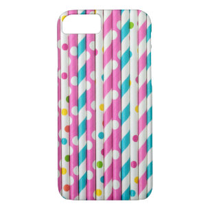 colourful drinking straws iPhone 8/7 case