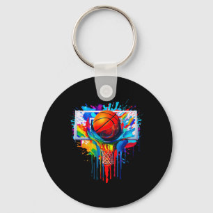 Colourful Drip Sketll Ll Hoop Sketll Dripping Dunk Key Ring