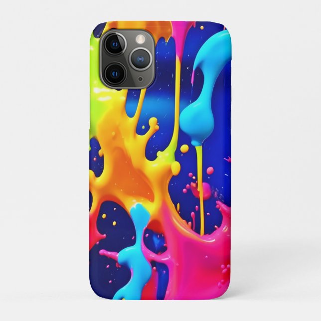 Colourful Dripping Paint Artwork Case-Mate iPhone Case (Back)