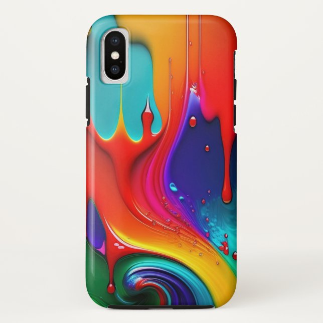 Colourful dripping paint Case-Mate iPhone case (Back)