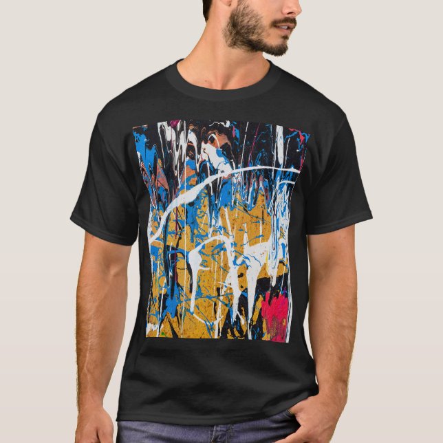 Colourful dripping paint: graffiti wall. T-Shirt (Front)