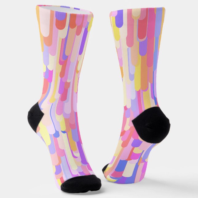 Colourful Drips Socks (Angled)