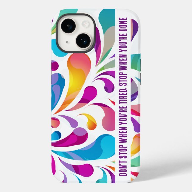 Colourful drop pattern | motivation quote Case-Mate iPhone case (Back)