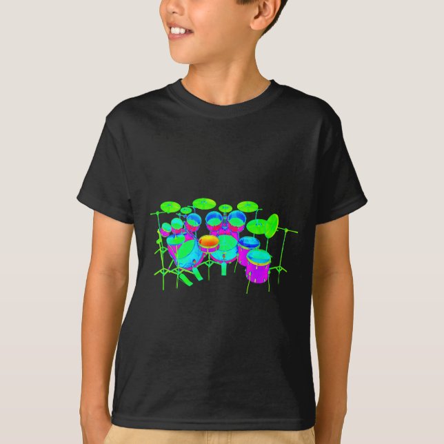 Colourful Drum Kit T-Shirt (Front)