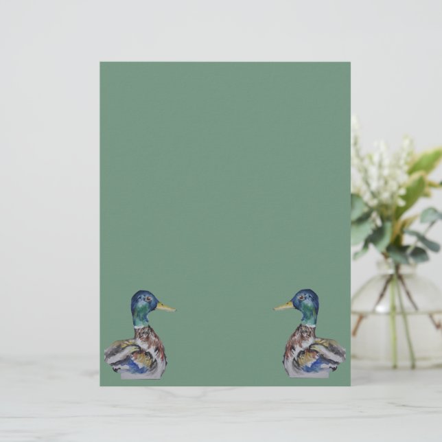 Colourful duck custom letterhead (Standing Front)