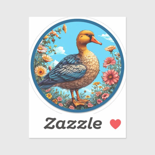 🦆 Colourful Duck Floral Nature Decor Gift 🦆 (Sheet)