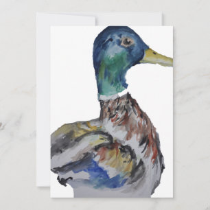 Colourful duck holiday card