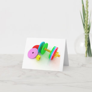 Colourful Dumbbells Note Cards