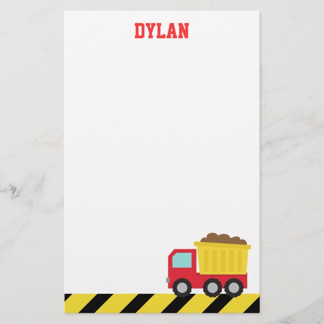Colourful Dump Truck, Construction Vehicle for Boy Stationery (Front)