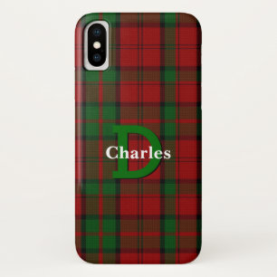 Colourful Dunbar Clan Tartan Plaid Custom iPhone X Case