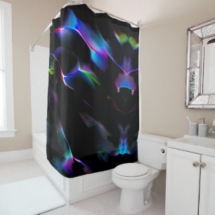 Colourful dunes under night darkness shower curtain