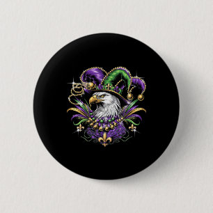 Colourful Eagle Design For Mardi Gras Party Celebr 6 Cm Round Badge