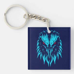 Colourful eagle hawk key ring