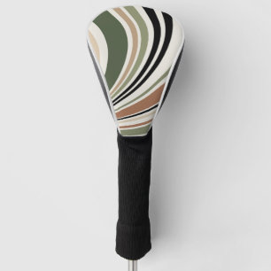 Colourful earth colours retro vibes golf head cover