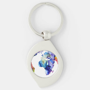 Colourful Earth Key Ring