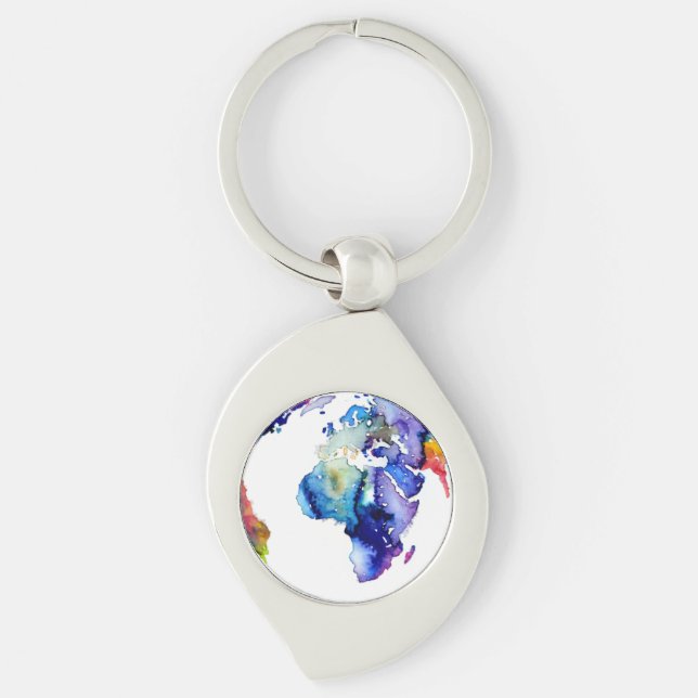 Colourful Earth  Key Ring (Front)