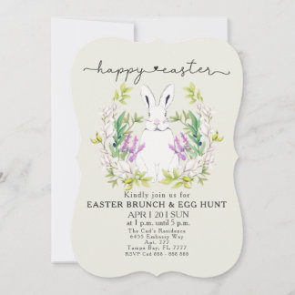 Colourful Easter Brunch & Egg Hunt Invitation