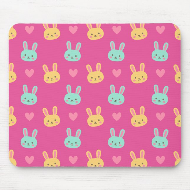 Colourful Easter Bunnies Pattern | Mousepad (Front)