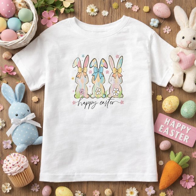 Colourful Easter Bunnies Toddler T-Shirt (Creator Uploaded)
